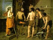 VELAZQUEZ, Diego Rodriguez de Silva y The Forge of Vulcan we oil painting artist